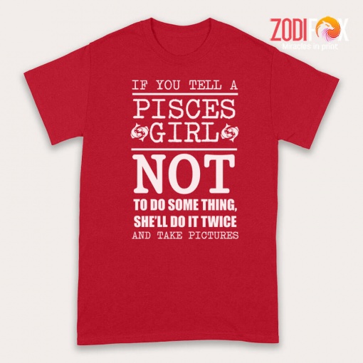 lovely A Pisces Girl Not To Do Something Premium T-Shirts