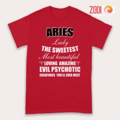 special Aries Lady The Sweetest Premium T-Shirts - ARIESPT0305