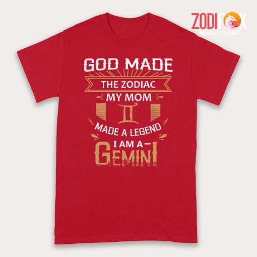awesome God Made The Zodiac My Mom Gemini Premium T-Shirts