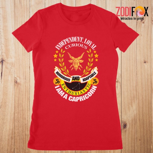 hot Independent Loyal Curious Capricorn Premium T-Shirts