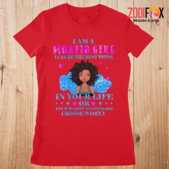 funny I Am A Scorpio Girl Premium T-Shirts
