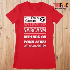 unique My Level Of Sarcasm Cancer Premium T-Shirts