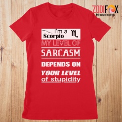 funny My Level Of Sarcasm Scorpio Premium T-Shirts