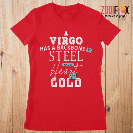 lovely A Virgo Has A Backbone Made Of Steel Premium T-Shirts