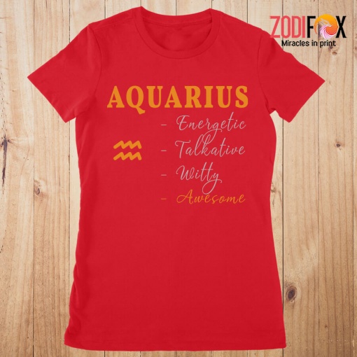 unique Aquarius Talkative Premium T-Shirts - AQUARIUSPT0300