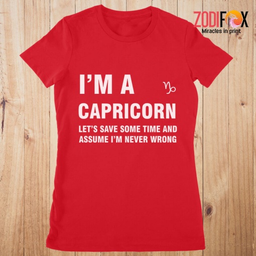 affordable Let's Save Some Time And Assume Capricorn Premium T-Shirts