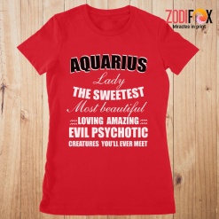 eye-catching Aquarius Lady The Sweetest Premium T-Shirts