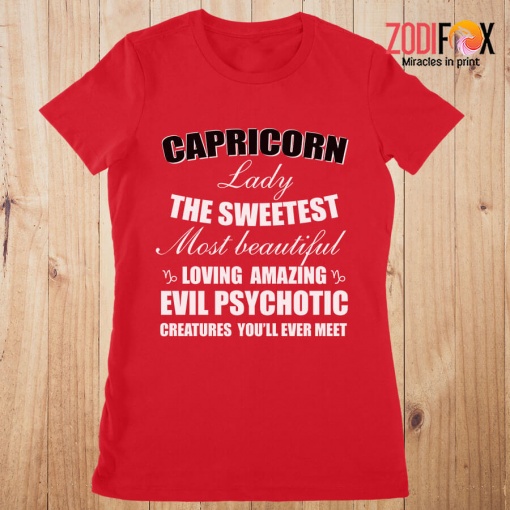 unique Capricorn Lady The Sweetest Premium T-Shirts