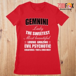 funny Gemini Lady The Sweetest Premium T-Shirts