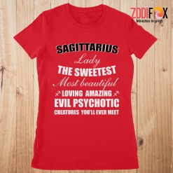 fun Sagittarius Lady The Sweetest Premium T-Shirts