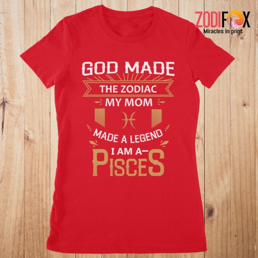 unique God Made The Zodiac My Mom Pisces Premium T-Shirts