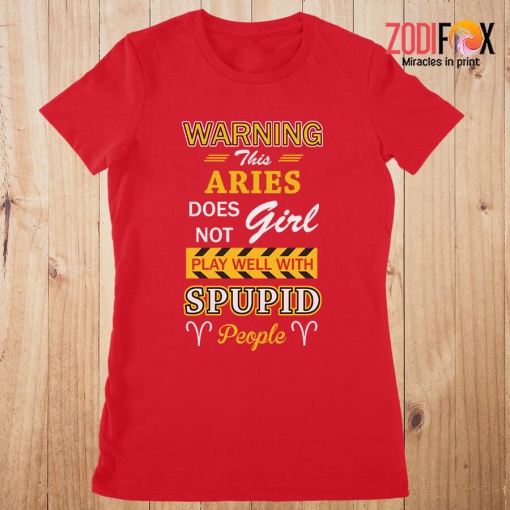 funny This Aries Does Not Girl Play Well Premium T-Shirts