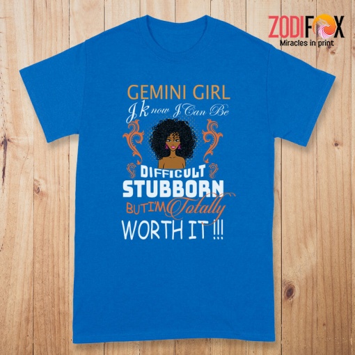 lovely I'm Totally Worth It Gemini Premium T-Shirts