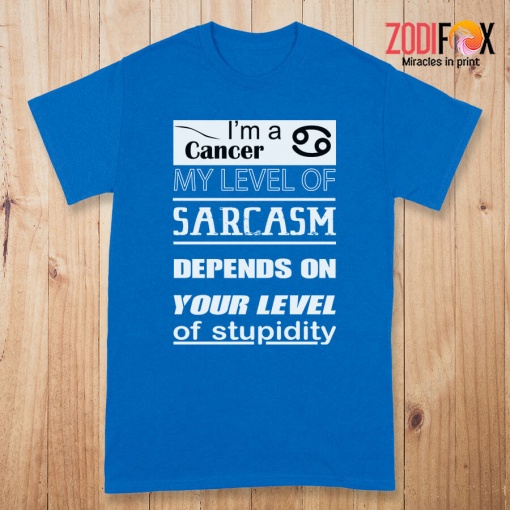 cute My Level Of Sarcasm Cancer Premium T-Shirts