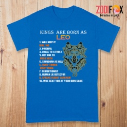 lovely Kings Are Born As Leo Premium T-Shirts