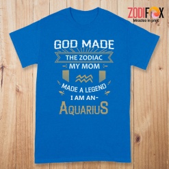 lovely God Made The Zodiac My Mom Aquarius Premium T-Shirts