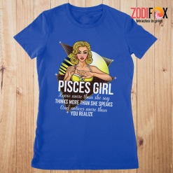 lovely Pisces Girl Know More Than She Say Premium T-Shirts