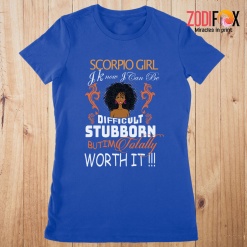 lovely I'm Totally Worth It Scorpio Premium T-Shirts