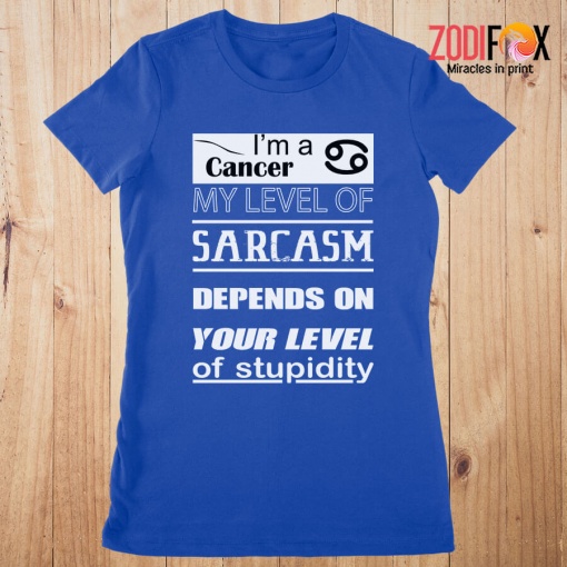 lovely My Level Of Sarcasm Cancer Premium T-Shirts