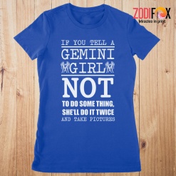 latest A Gemini Girl Not To Do Something Gemini Premium T-Shirts