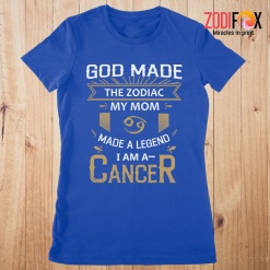 novelty God Made The Zodiac My Mom Cancer Premium T-Shirts
