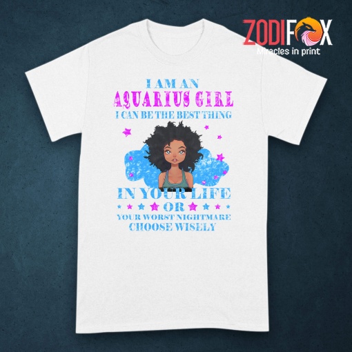 pretty I Am An Aquarius Girl Premium T-Shirts