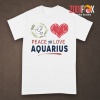 cute Peace Love Aquarius Premium T-Shirts
