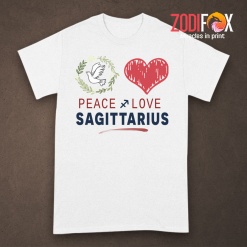 pretty Peace Love Sagittarius Premium T-Shirts