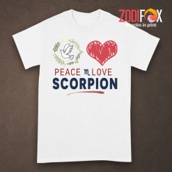 cool Peace Love Scorpio Premium T-Shirts