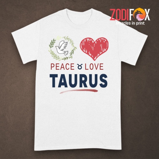 hot Peace Love Taurus Premium T-Shirts