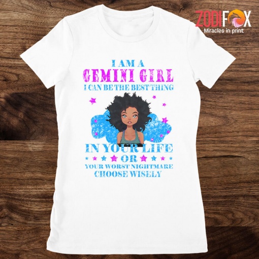 lovely I Am A Gemini Girl Premium T-Shirts
