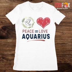 lovely Peace Love Aquarius Premium T-Shirts
