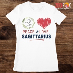 beautiful Peace Love Sagittarius Premium T-Shirts
