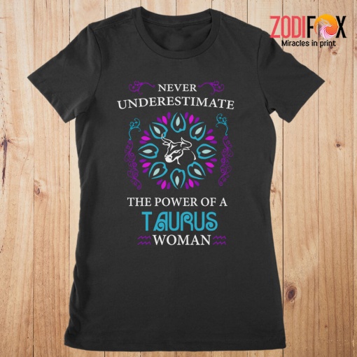 wonderful The Power Of A Taurus Woman Premium T-Shirts