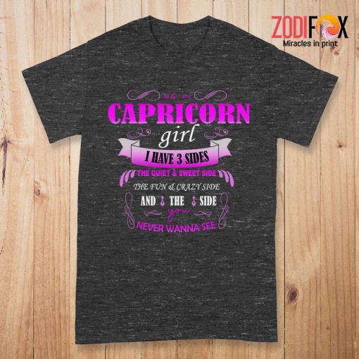 best As A Capricorn Girl I Have 3 Sides Premium T-Shirts