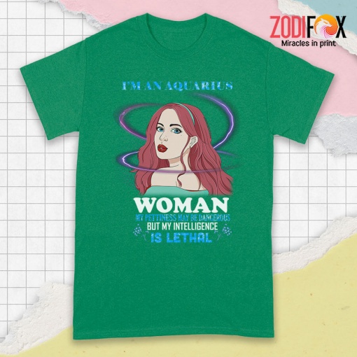 personalised I'm An Aquarius Woman Premium T-Shirts