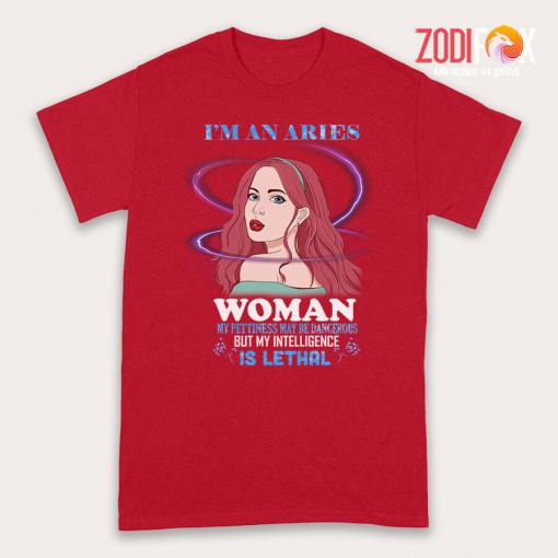 lovely I'm An Aries Woman Premium T-Shirts