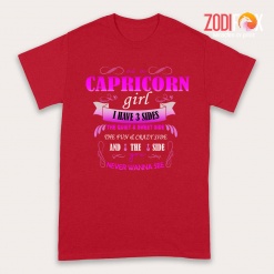 cute As A Capricorn Girl I Have 3 Sides Premium T-Shirts