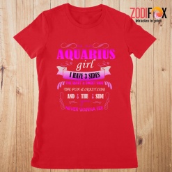 lovely As An Aquarius Girl I Have 3 Sides Premium T-Shirts
