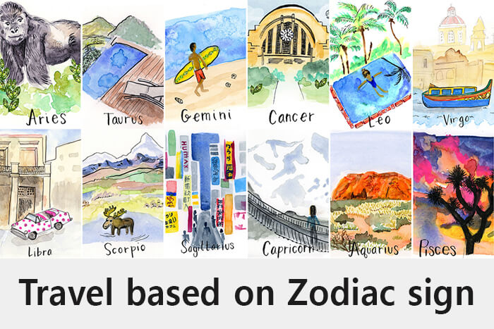 Travel based on Zodiac sign